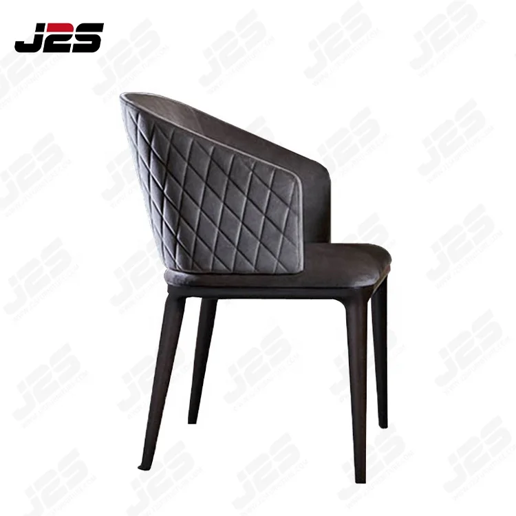 Винтажный обеденный стул из массива дерева с кожей и металлом используемый для дома гостиной столовой или кафе художественного досуга