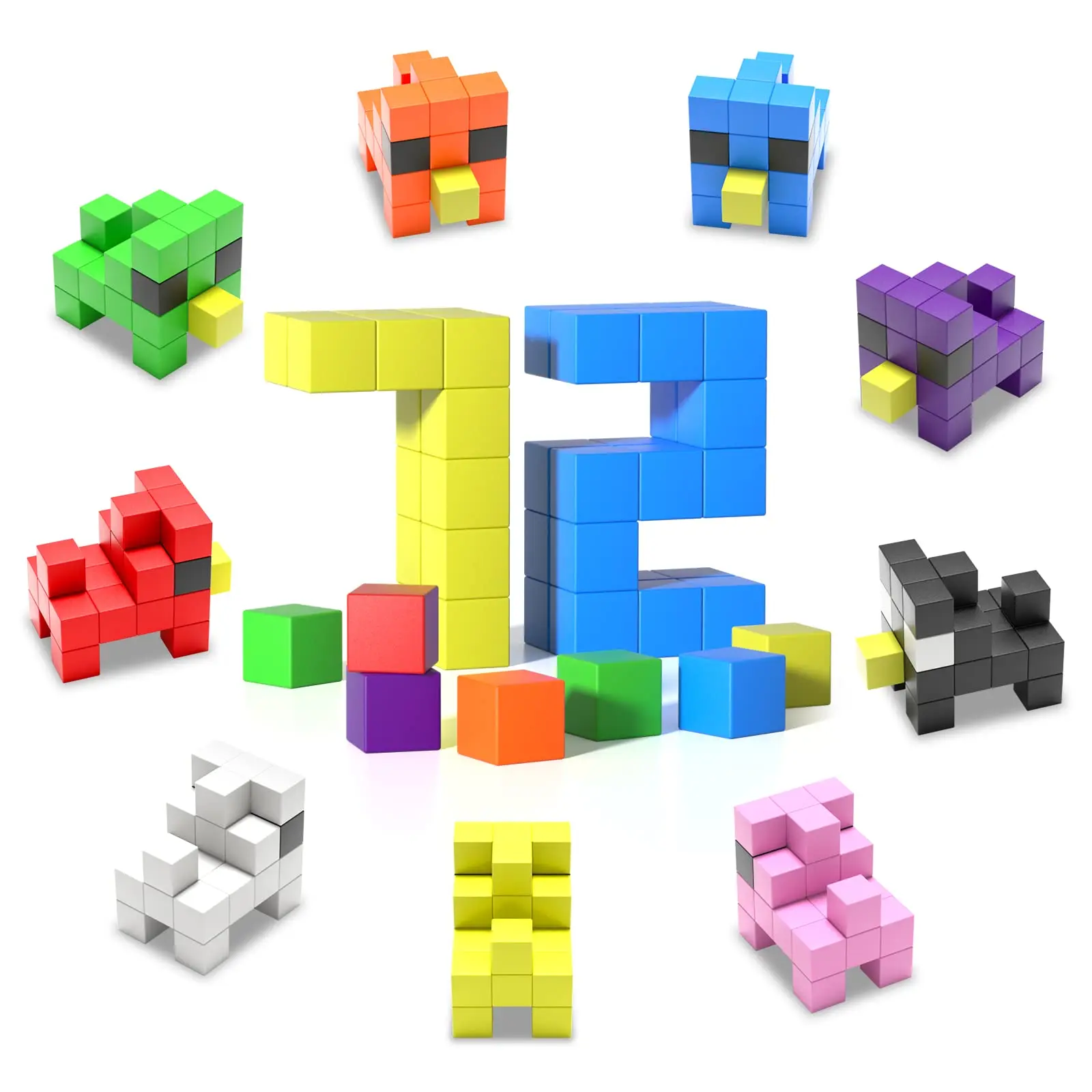 Stem Magnet Picasso Tiles Sets 3D Educational Magic Magnetic Blocks For Children