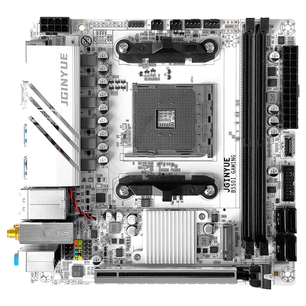 Материнская плата JGINYUE AMD B550 AM4 mini ITX поддерживает Ryzen R5 4000/5000 серии процессоров DDR4 B550i игровая материнская