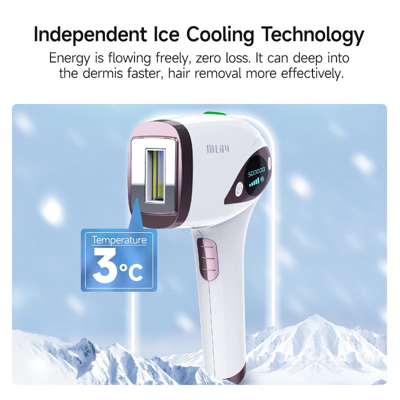 Mlay high-end home beauty instrument can turn on off the cooling function hair removal instrument at will
