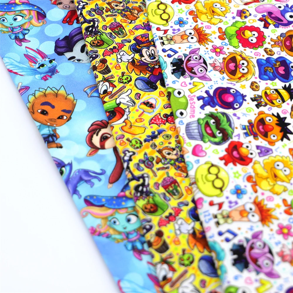 Women Dress Spandex Single Jersey Custom Fabric Digital Printing Cotton Print On Fabric