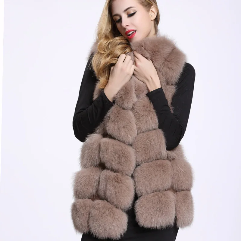 Low-Cost Sales Plush Faux Fox Fur Vest Fur Vest Multiple Colours Rabbit Faux Fur Vest