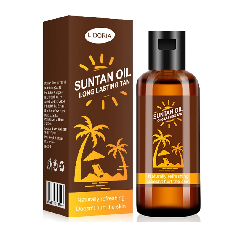 Herbicos Beach Sexy Solarium Suntan Oils Long Lasting Natural Tan Protection Body Bronzer Self-tanning Oil