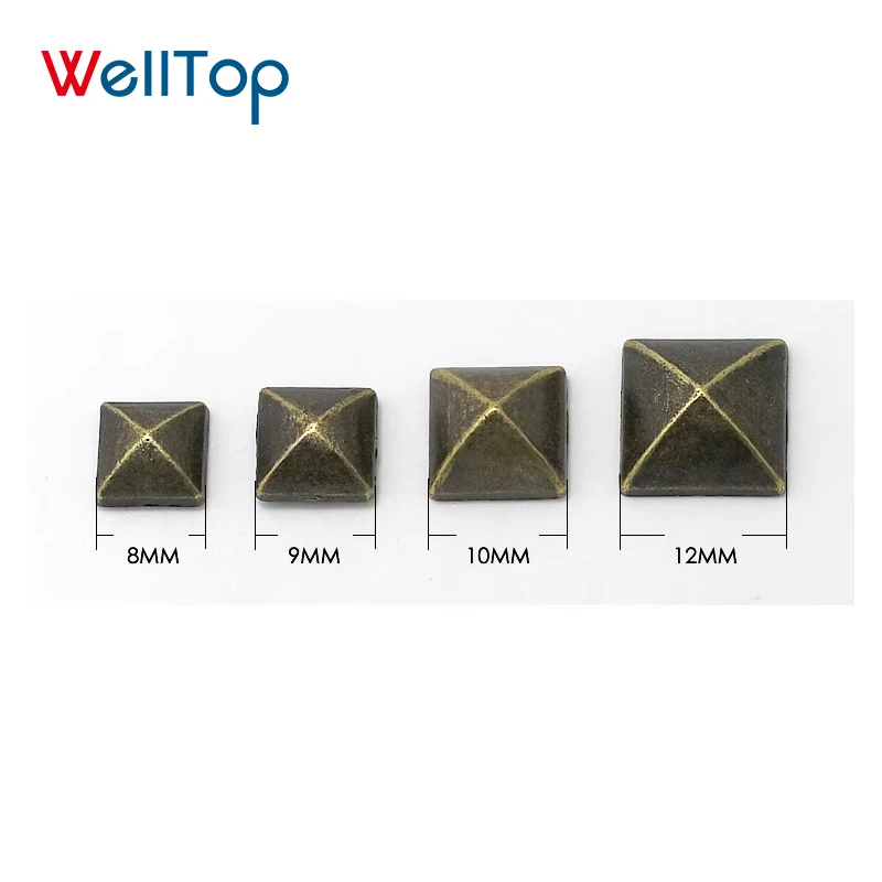 22.316 WELLTOP Wholesale Furniture Accessories Square Antique Brass Tack Metal Upholstery Nails Stud Rivet Decorative Sofa Nails