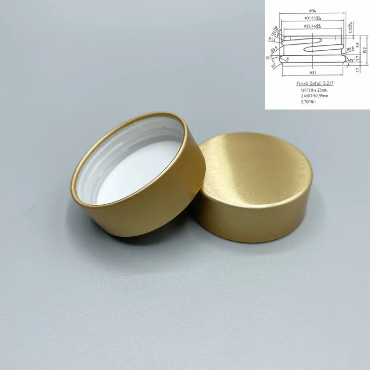 Food Grade Screw cap 28/400 33/400 Aluminum Screw Lid Cover Cap for Liquor Spirits Water Vodka Gin Tequila Glass Bottle GPI cap