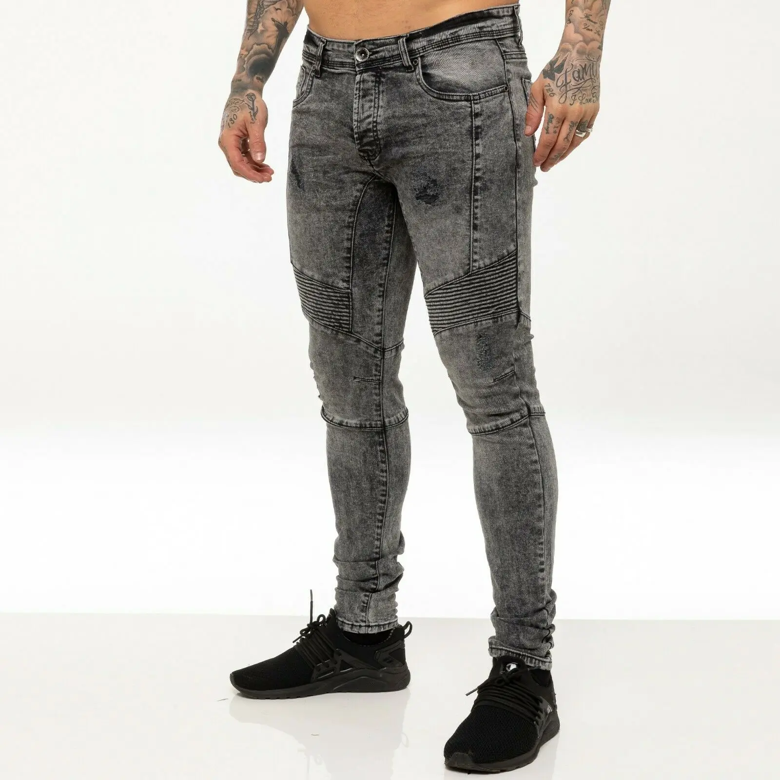 Supplier of international brands---Custom Made tapered stacked jeans men slim fit pants men jeans trouser