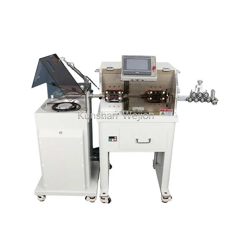 WJ4159 multicore wire coiling machine cable wire coiler for electrical copper peeling jacket cable peeler