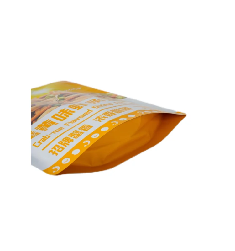 ECO Friendly  Food  Packaging Bag Doypack  Flat Bottom Handle Hole Easy Peel For Pea