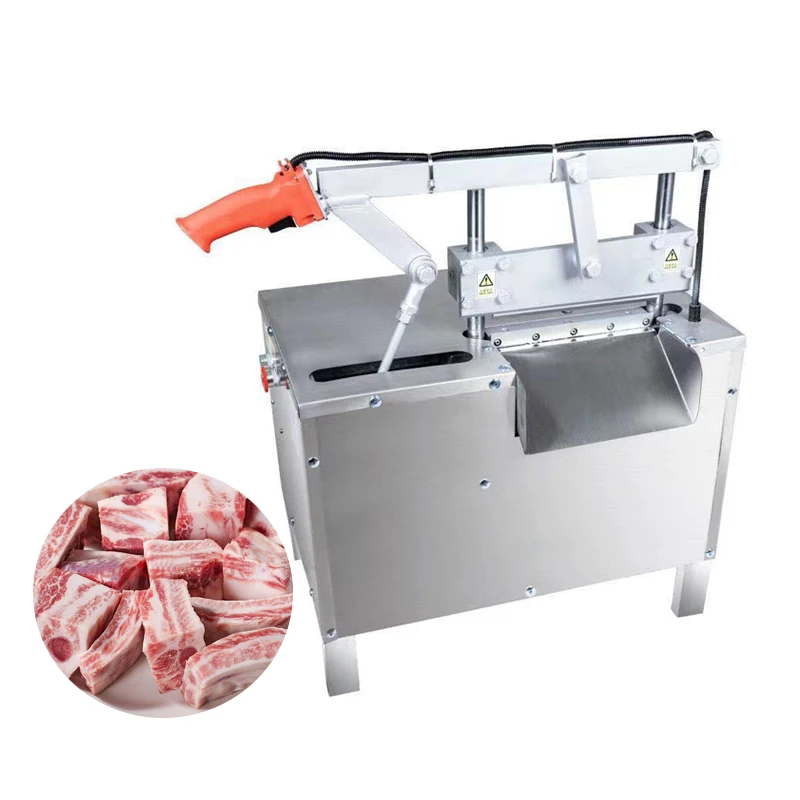 Small commercial automatic cattle and sheep bone chopping machine hydraulic bone cutting machine food grade stainless steel