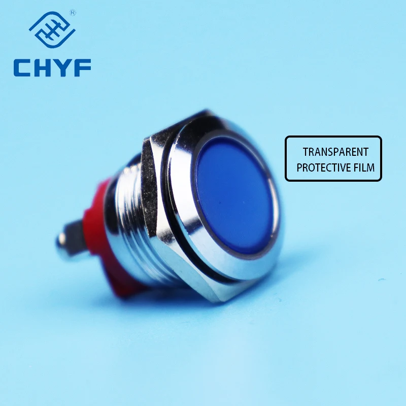 Metal Indicator Light Mounting Hole Size 12mm(1/2 inch) Voltage AC/DC 12V/24V/110V Current 20mA Green Yellow Red Blue White (24