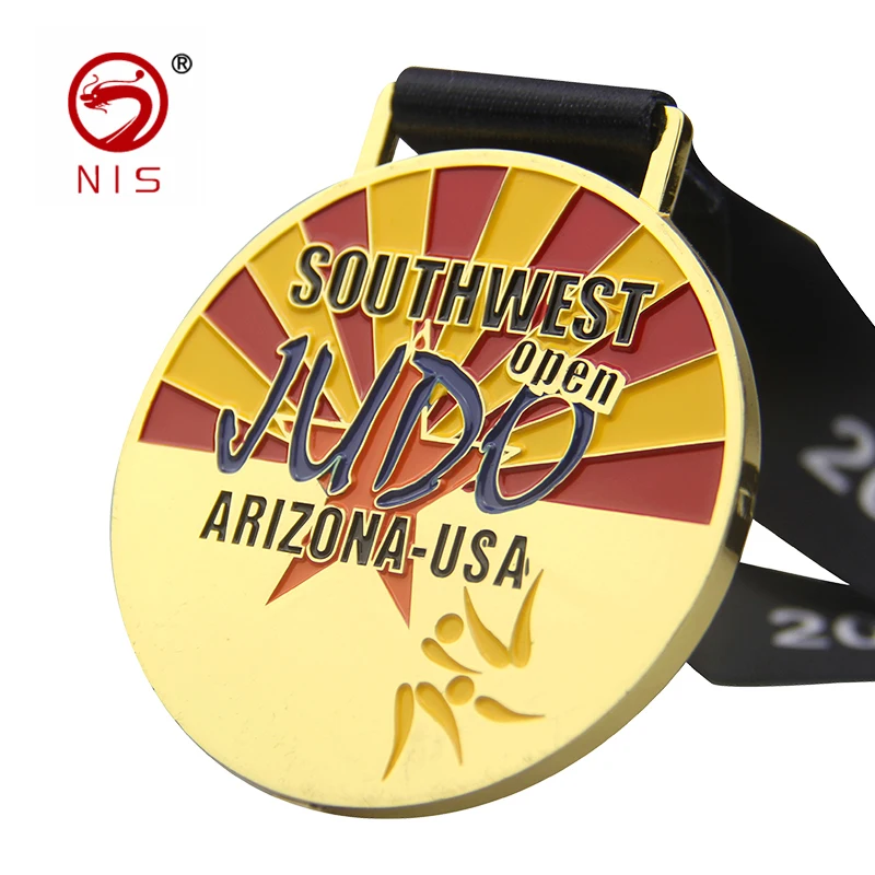 Производство 3d награды бега марафона эмалевые металлические спортивные медали с лентой