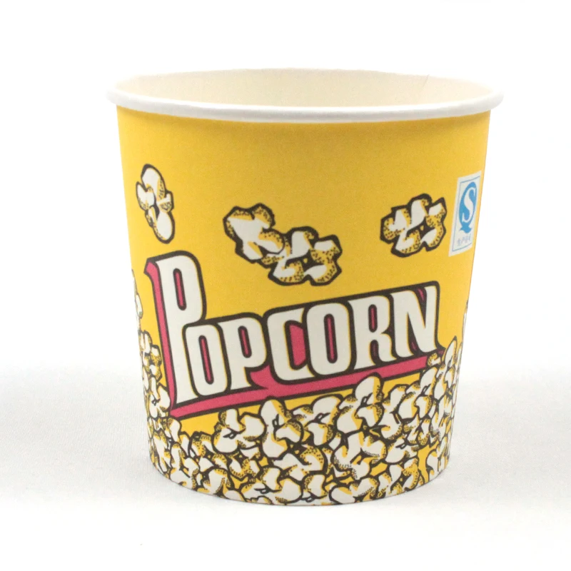 Wholesale Custom Printed Disposable Paper Popcorn Cup Tub Container Wholesale custom logo printed popcorn buckets paper food