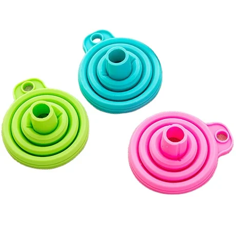 Amazon hot sale  silicone folding funnel kitchen appliances  portable collapsible Silicone Oil Funnel