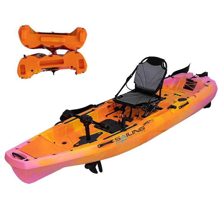 10FT 2 Section 1 Person Factory Cheap Good Quality Plastic Fishing Kayak Travel Boat Modular Sports Angler Gift