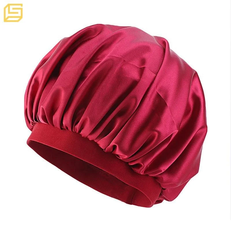Custom Elastic Narrow Band Silk Satin Hair Bonnets