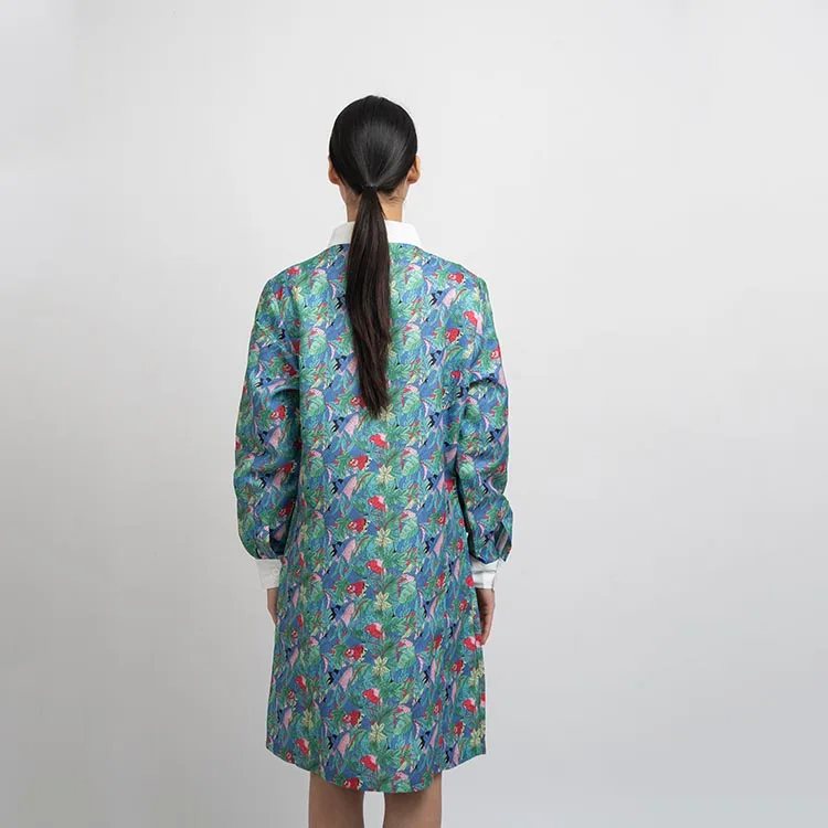 High Print Surgical Uniforms Pharmacy Hospital Nurse Scrubs Tops Breathable Beauty Salon Dentistry Pet Doctor Overalls