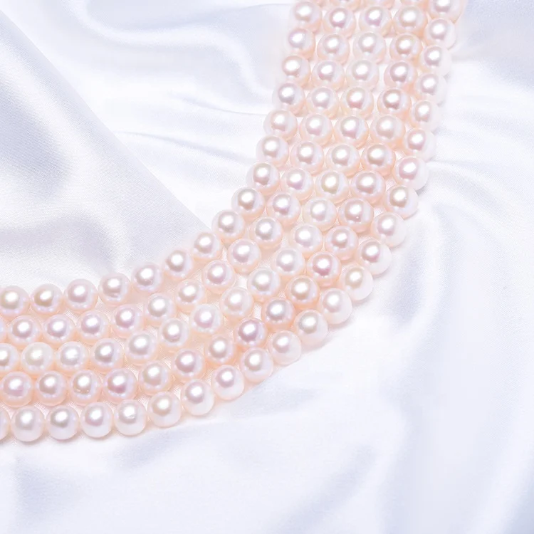 
SJ-PS0129 Loose Large 10-11mm Real Cultured Round Fresh Water Pearl Necklace Freshwater Pearl Strands For Jewelry Making 