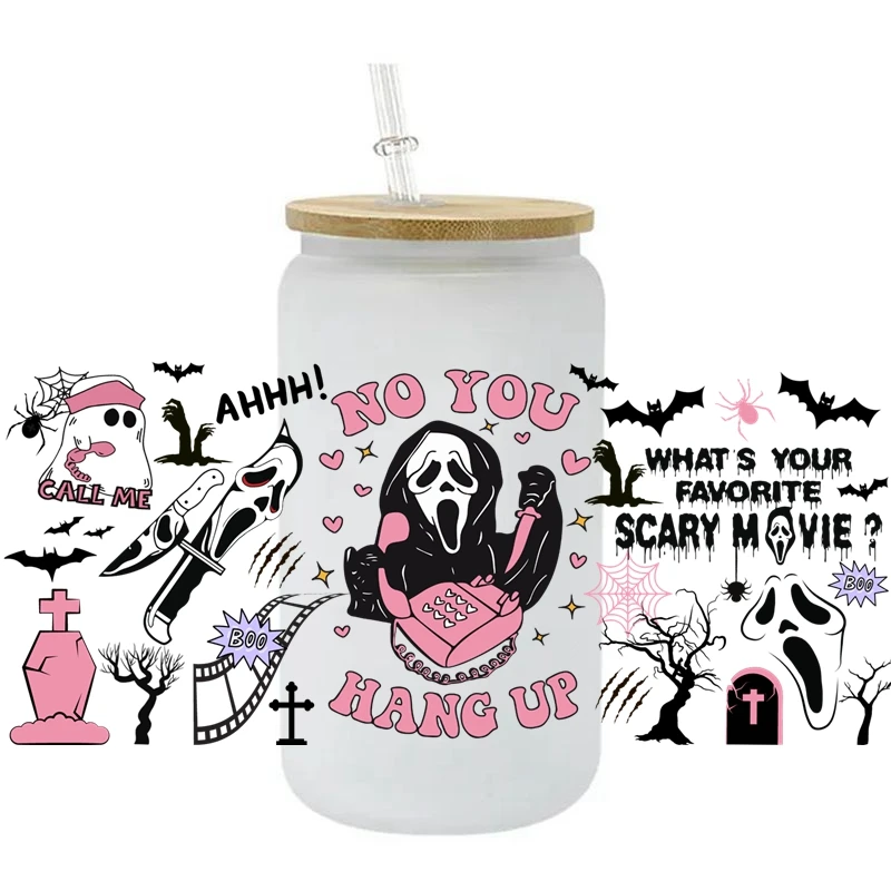 Princess 16oz UV DTF Cup Wrap Transfers Princess Transfer Paper & Film For Tumbler Libbey Glass Can Cold Transfer