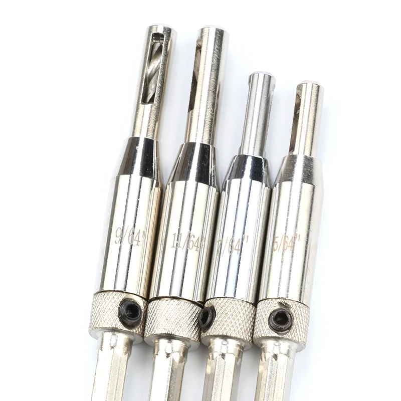 7pcs Hex Shank Self Centreing Cabinet Hinge Drill Bit  For Wood Working With Hex Wrench