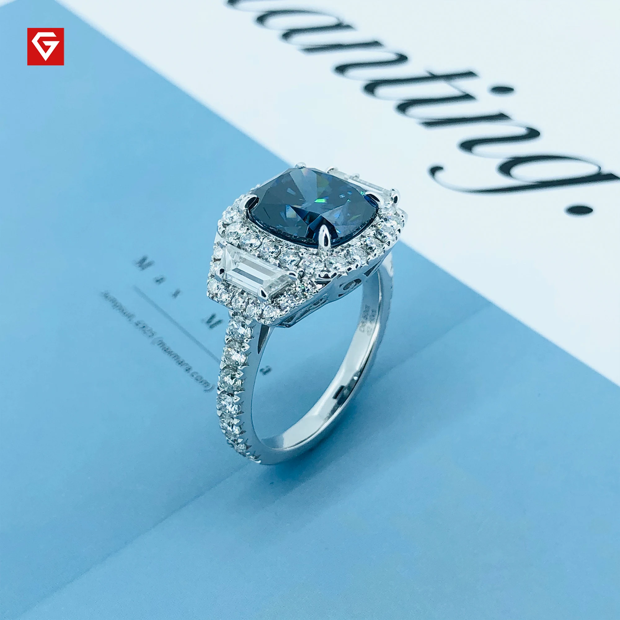 GIGAJEWE Customize Jewelry 9k/14k/18k white gold gemstone women wedding engagement moissanite 14k gold ring