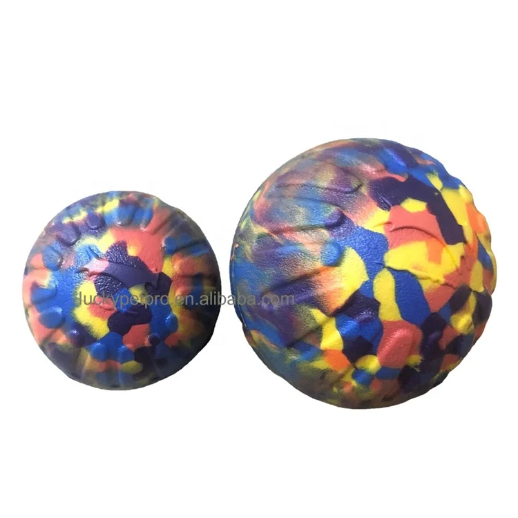 Pet dog chew camouflage ball EVA foam material pet playing dog toy solid chew eva dog foam balls