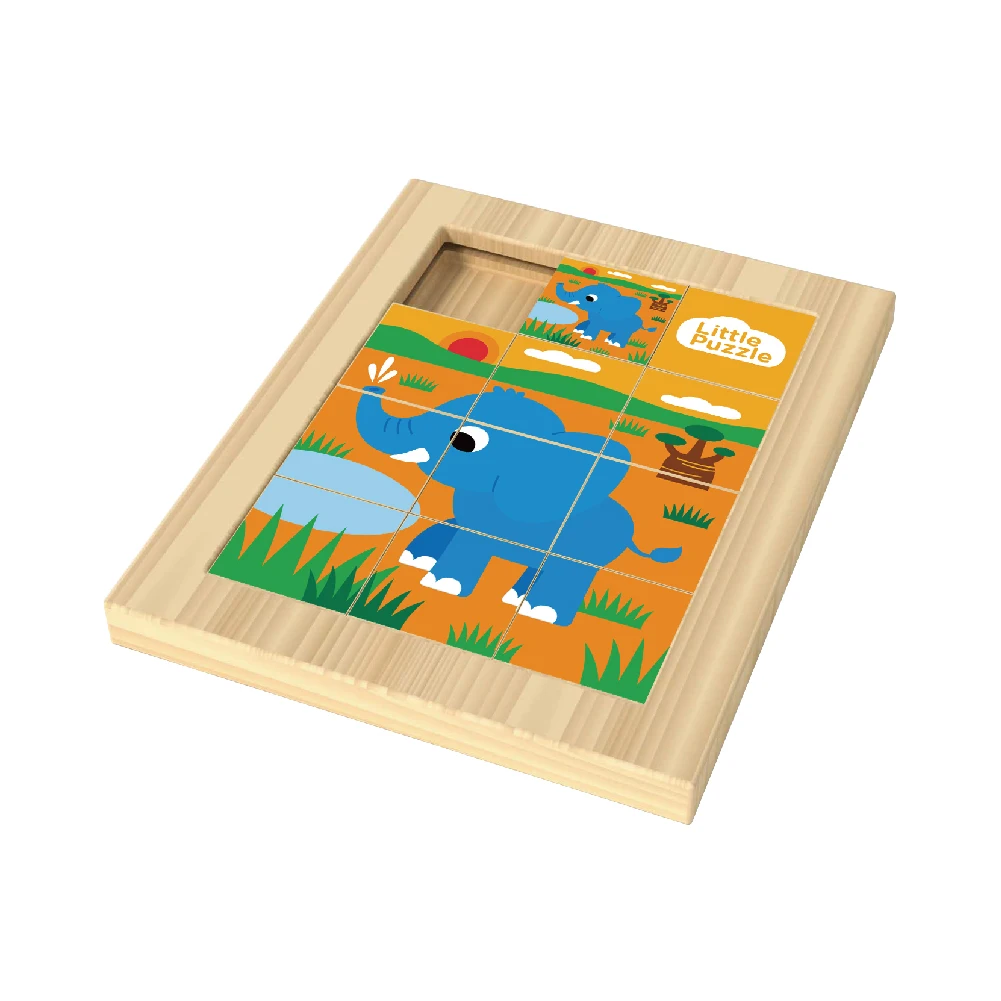 Multi pattern puzzle cartoon toy wooden dolphin cartoon 11-piece puzzle