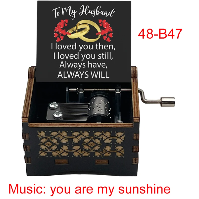 Engraved Wooden Custom Music Box With Photo Christmas Gifts for Kids  Mom& Dad Gifts New