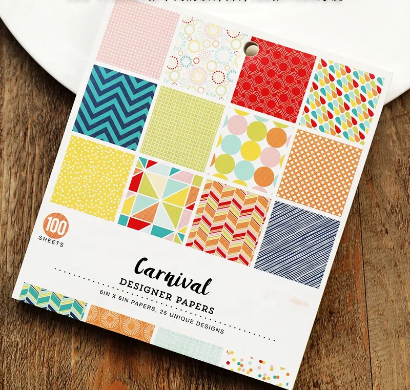 6x6 дюймов бумажная подкладка для альбома для скрапбукинга/Высококачественная печатная бумага/бумага для узоров