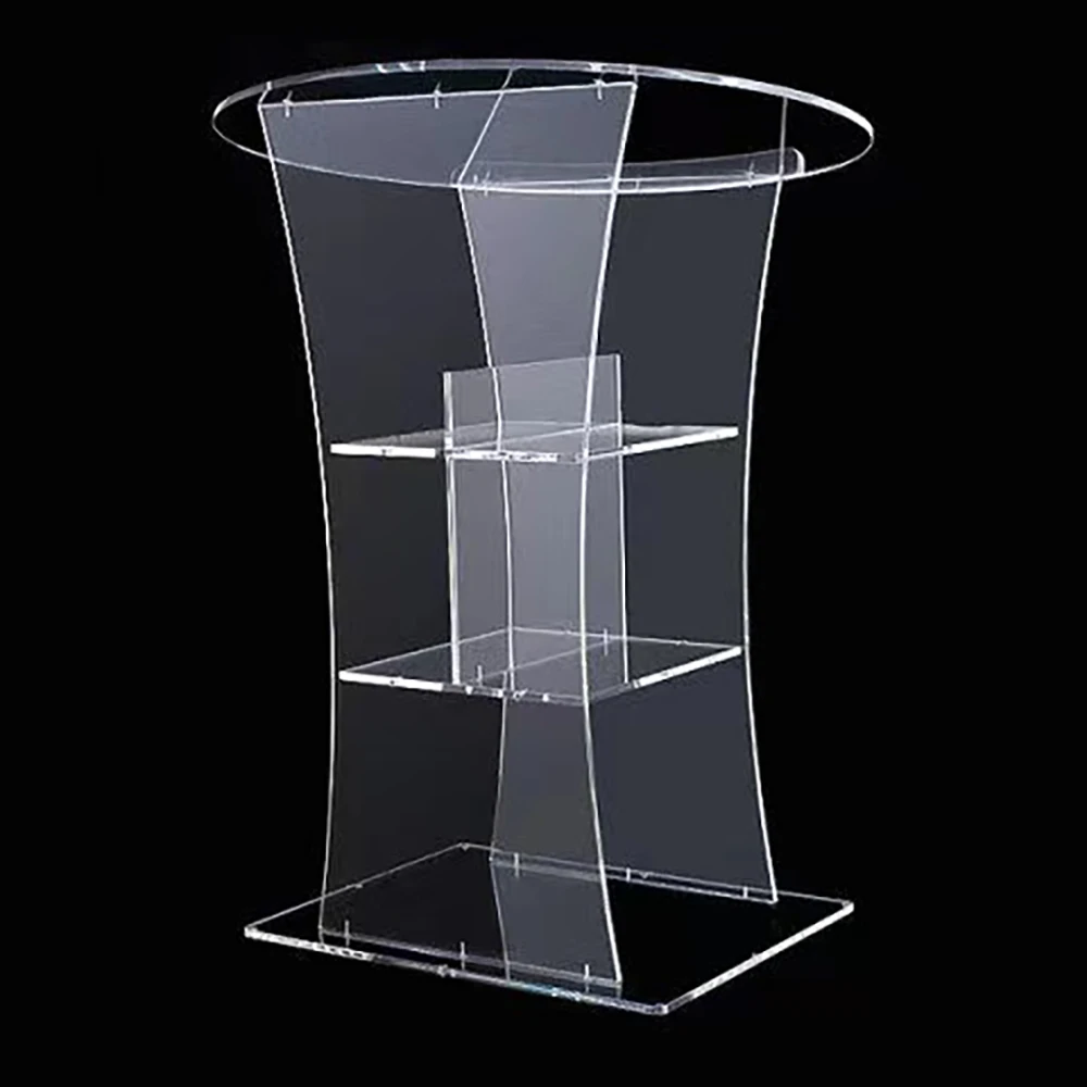 Modern Styling Transparent Clear Acrylic Podiums And Pulpits With Book Holder