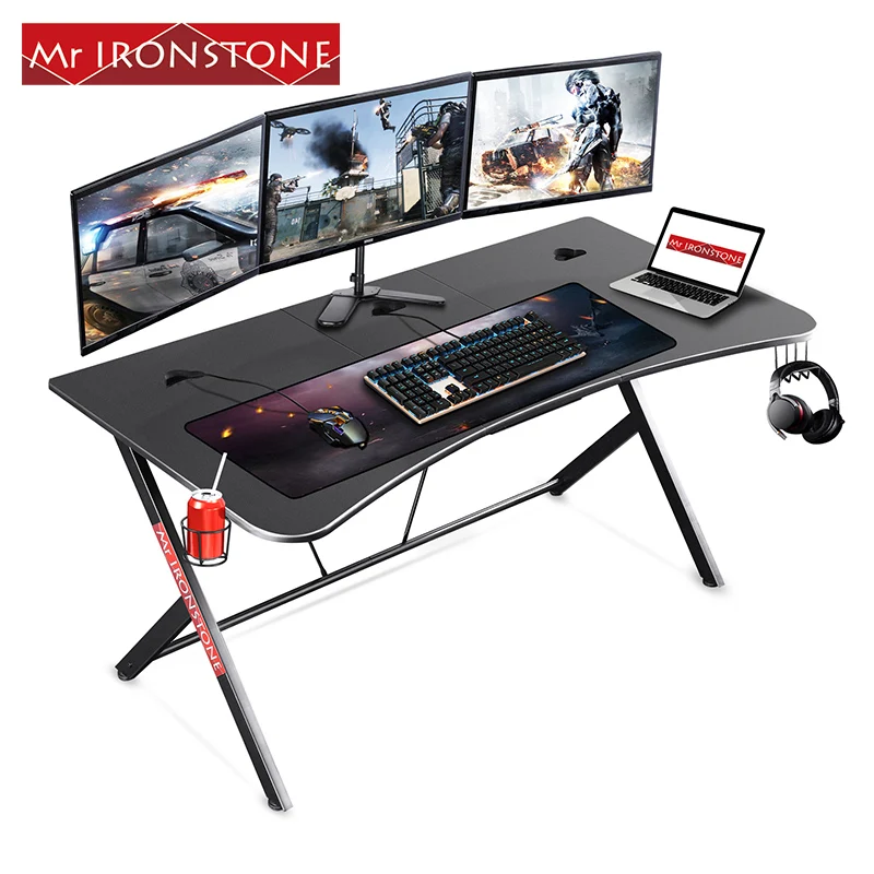 
 Современный профессиональный компьютерный стол с большой поверхностью Mr ironstone 2021, игровой стол для дома и офиса, стол для ПК  