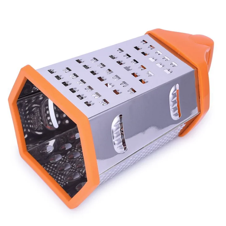 Multi function Stainless Steel 4-sided Kitchen Cheese Grater Food Shredder for Cheese, Ginger, Potatoes