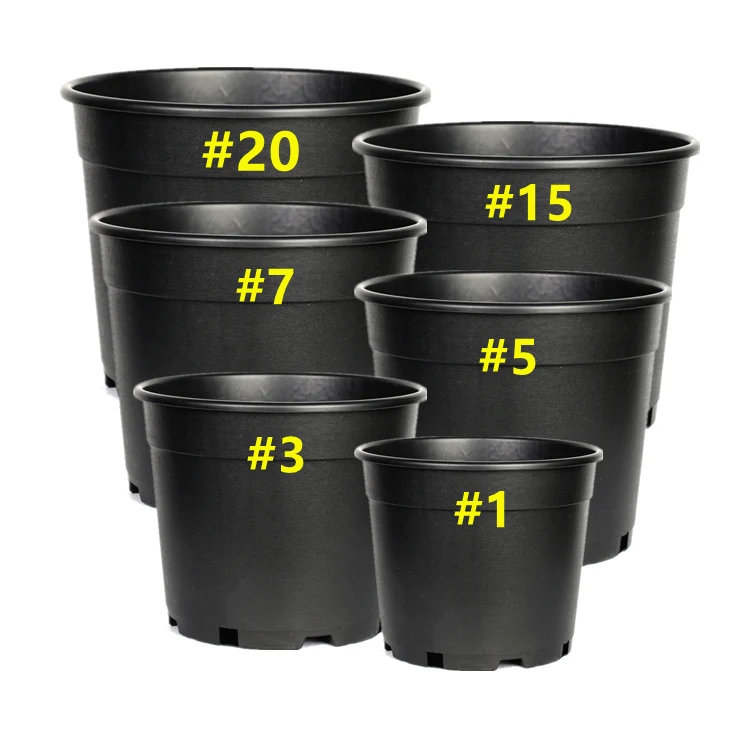 
China Manufactures Direct Recycled Black Large Small Mini Gallon Tube Machine Make Garden Nursery Plastic Pots 
