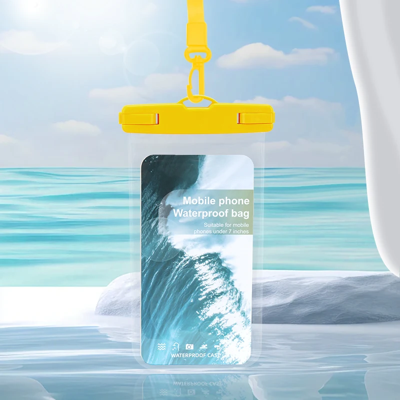 Free Sample Hot Sales Ins Wholesale Transparent Style Waterproof Cell Phone Bag Pouch Case with Lanyard for Outdoor