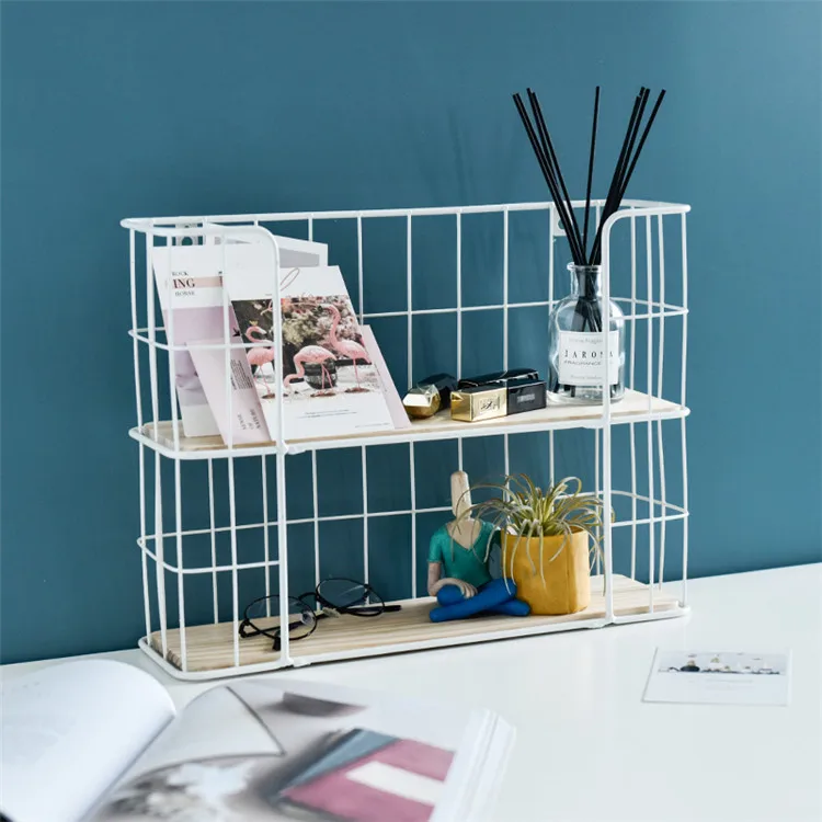 Cheap Wire basket for Sundries wall Iron shelf storage basket metal wall shelf