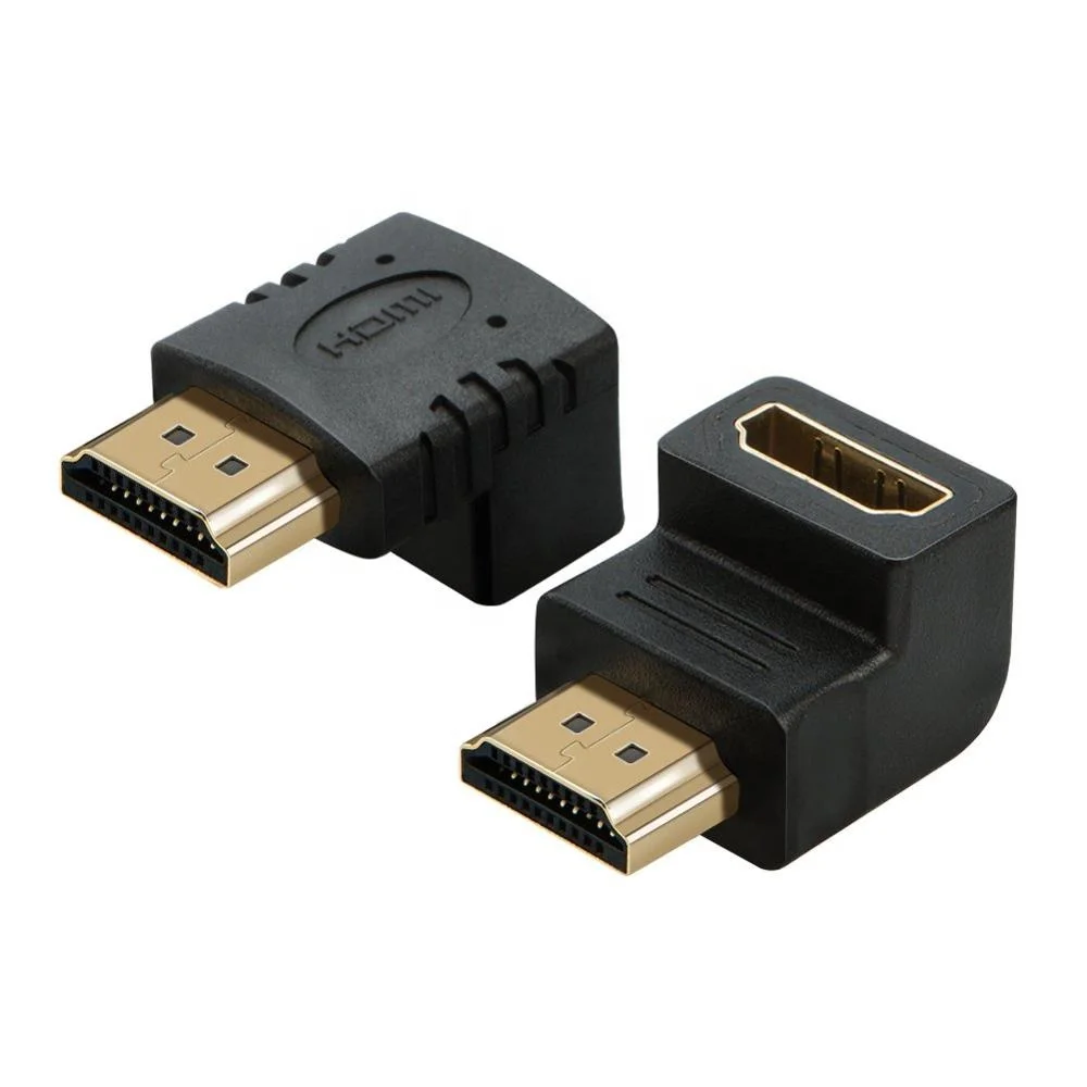 Адаптер HDMI 90 градусов и 270 градусов под прямым углом штекер-гнездо