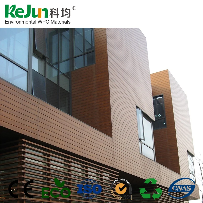 Wood Grain Exterior wpc Wall Panels Decorative Composite Siding Board