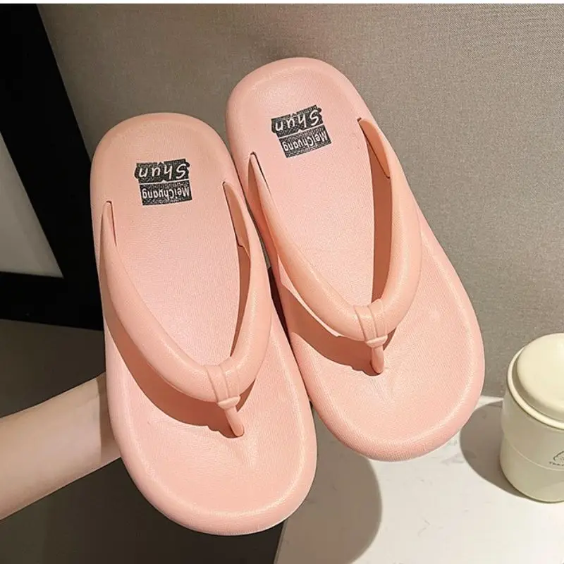 PVC Jelly Sandals Summer Beach Slipper Thong Girl Flip Flops Woman Shoes Flat Sandals
