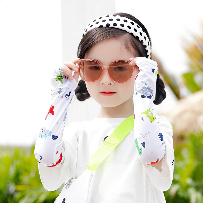 Summer Boys And Girls Children Cartoon Printed Patter Sun Protection Sleeve