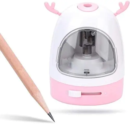 China Wholesale Electric Cartoon Pink Color Automatic Quick Painting Supplies Pencil Sharpener