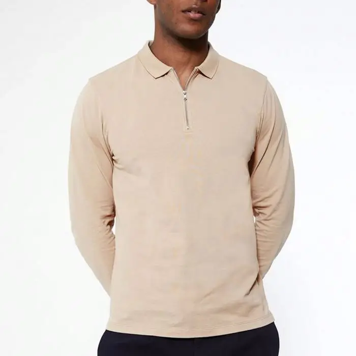 High Quality Custom Polo Shirt Plain Long Sleeve 100% Cotton Mens Polo Tshirts