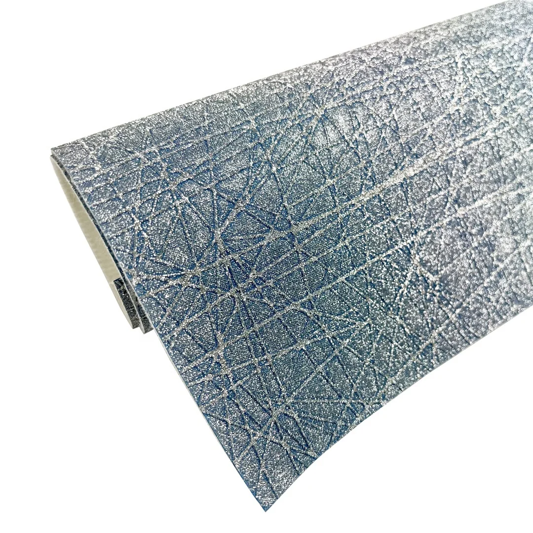 Shiny Cinderella Gypsophila Pattern Colorful base Cotton Fabric or microfiber Backing Artificial Leather TPU For Shoes And Bags