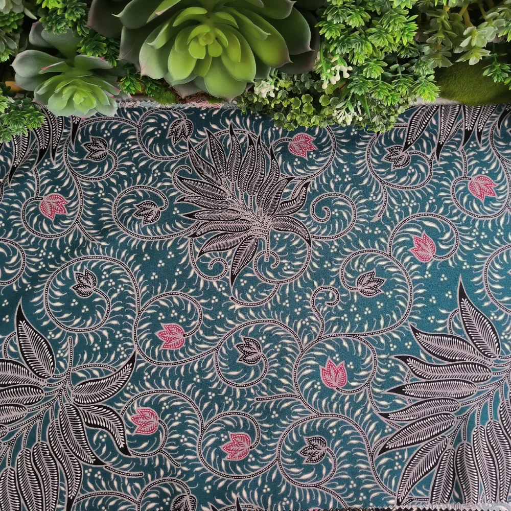 Customized Pattern Printed Fabric | 130gsm Floral Digital Printed Moss Crepe | for Women Dress