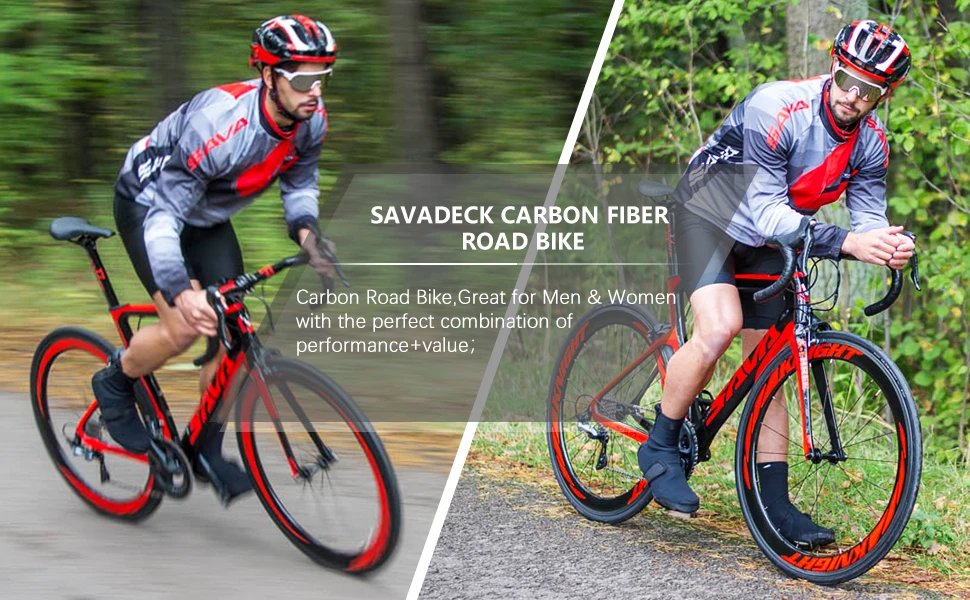 DOOR TO DOOR EU WAREHOUSE DELIVERY SAVA carbon fiber road bike 700C carbon fiber bike and SHIMANO Ultegra R8000 22 speed bike