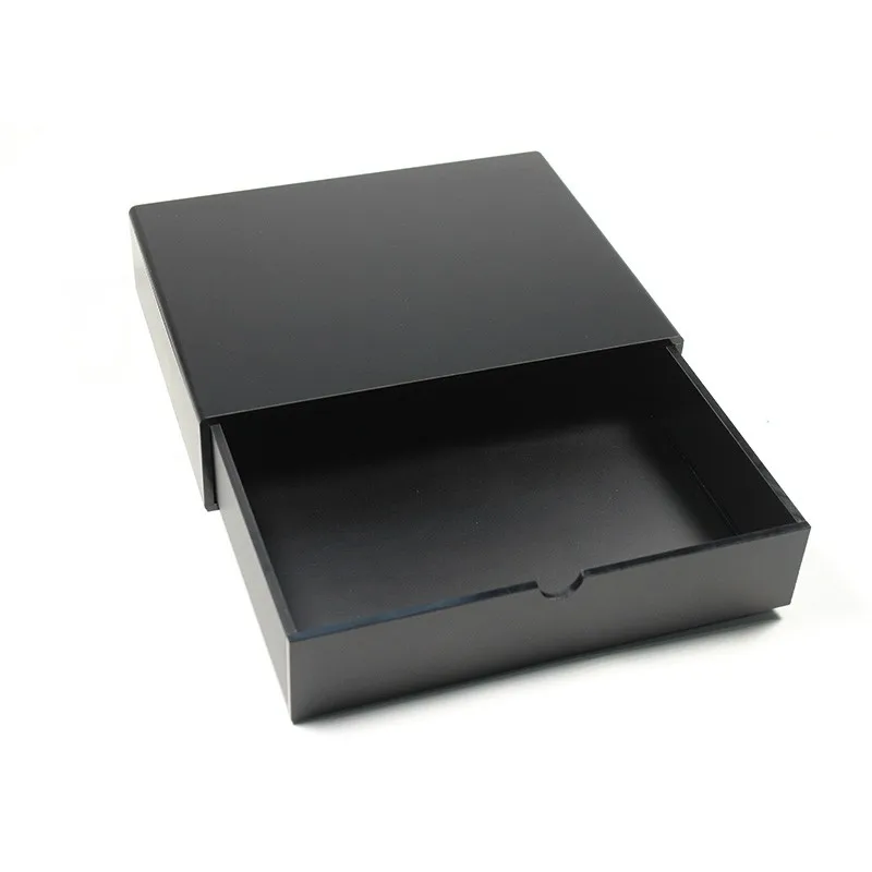 Hotel equipment Acrylic dull polish black storage box with drawer