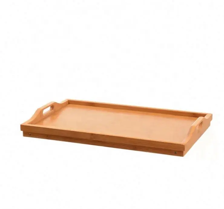 Custom Bamboo Wooden Kitchen Baby Stand Fruit Food Tray Serving