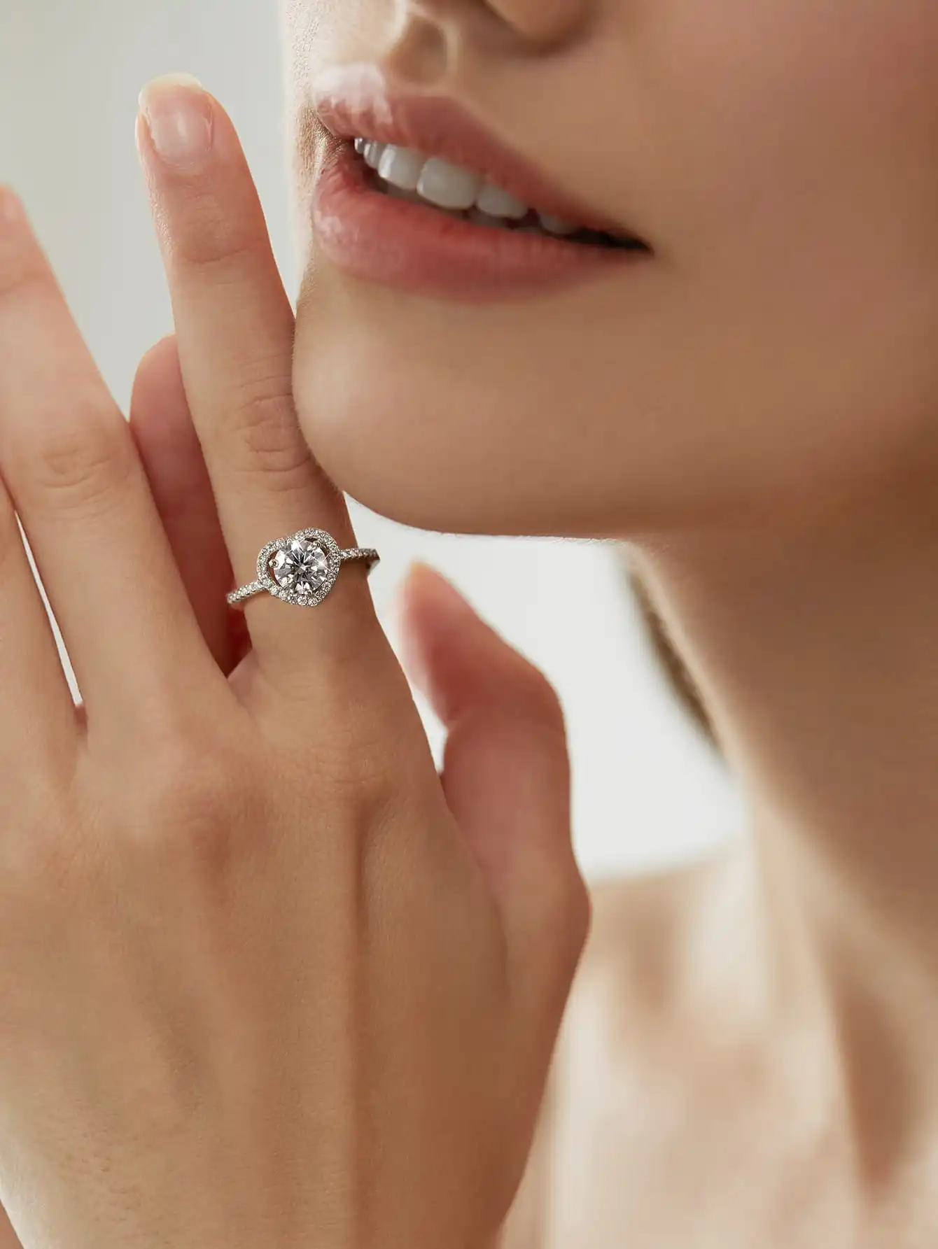 Luxury jewelry diamond moissinte set for women 925 sterling sliver for women wedding