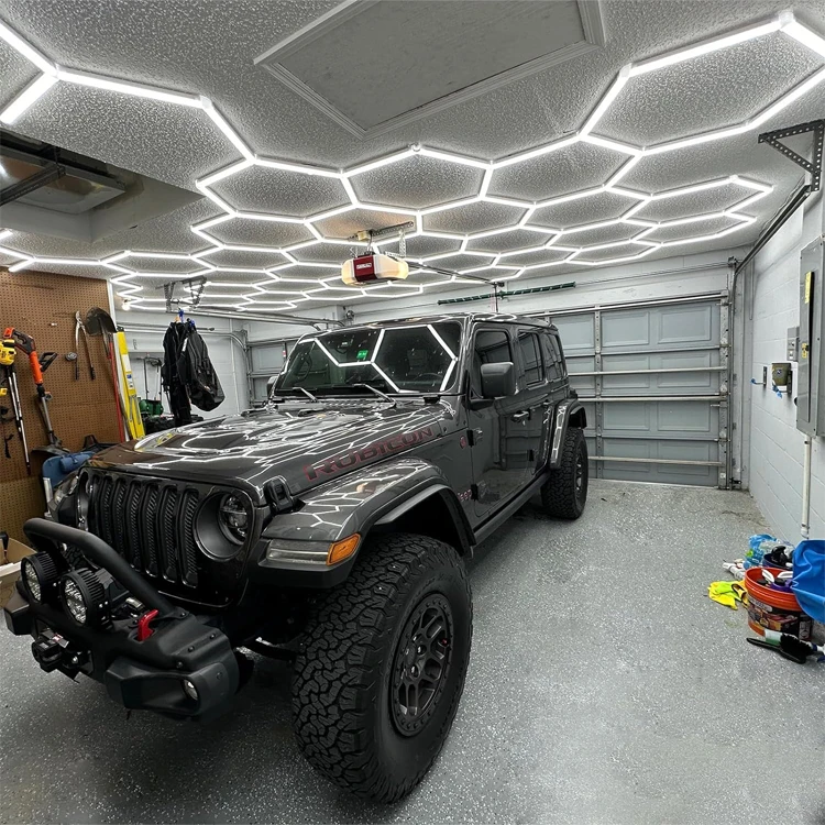 Сот Автомобильные светодиодные рабочие огни 220 В DIY автосалон Косметическая станция уход мастерская лампа шестиугольная детализированная