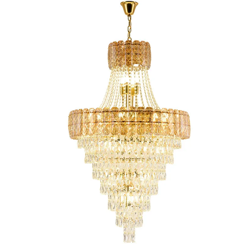 Living Room Villa Crystal Decorative Chandelier Modern Pendant Luxury Large K9 Crystal Chandelier Ceiling Luxury Hanging Lights