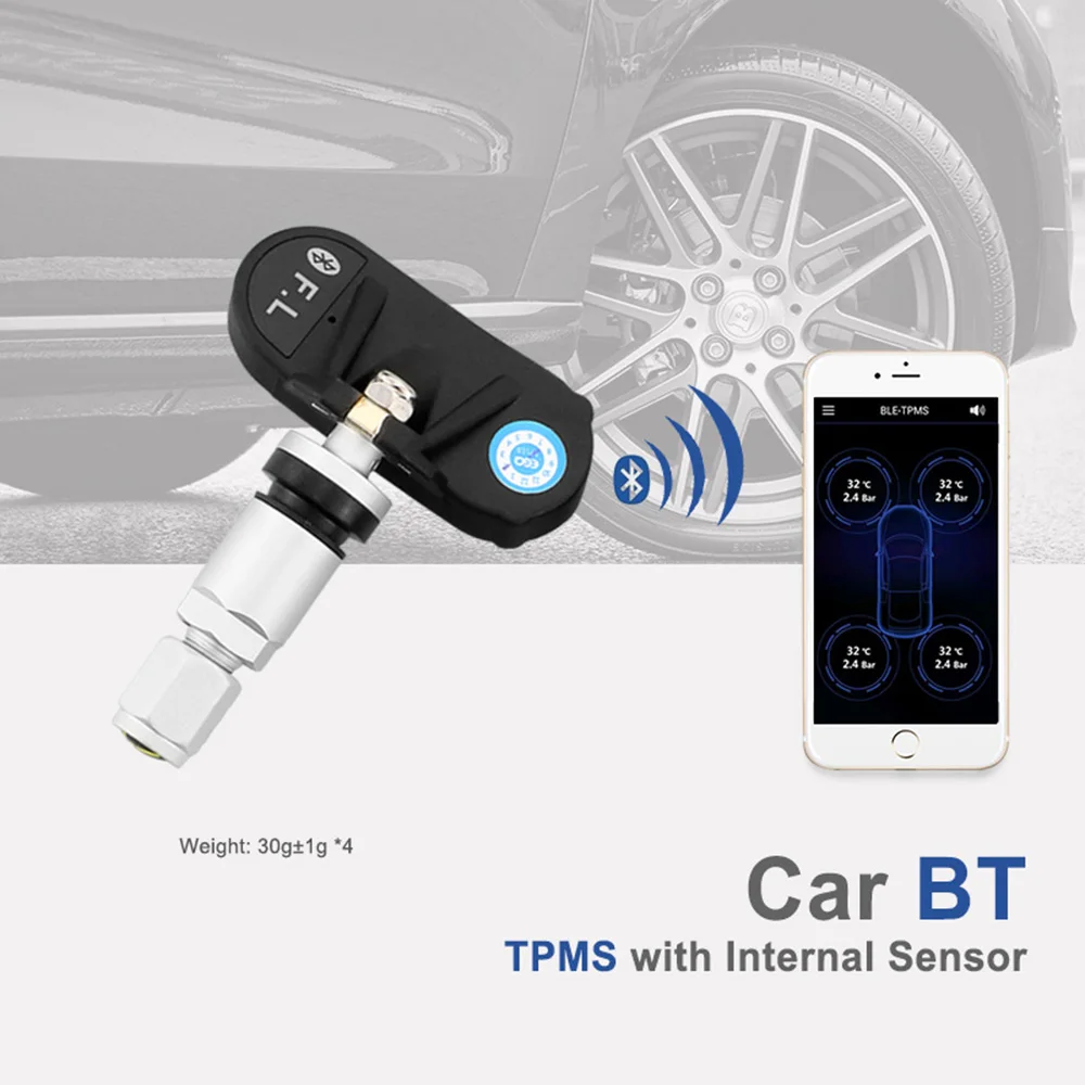  Система контроля давления в шинах TPMS 4 внутренних датчика BT