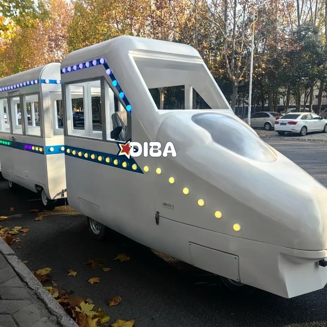 High-speed rail modeling Manufacturer Amusement Park Children and adultTrackless Tourist Train Ride